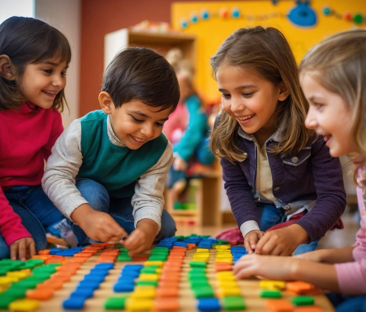 Diversión en juegos educativos.